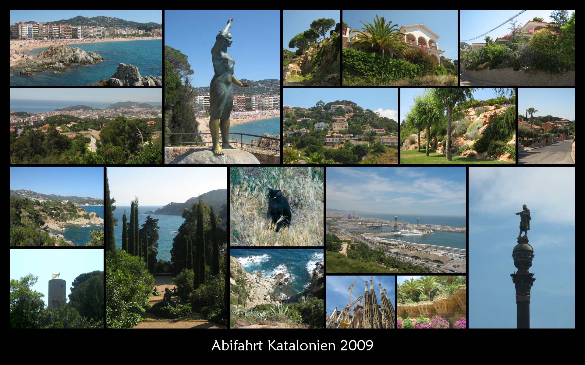 Collage einiger meiner Fotos aus Lloret und Barcelona